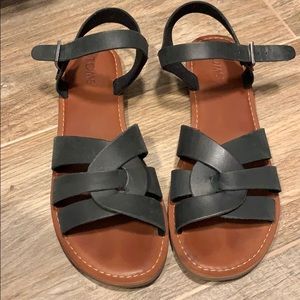 TOMS black flat sandals